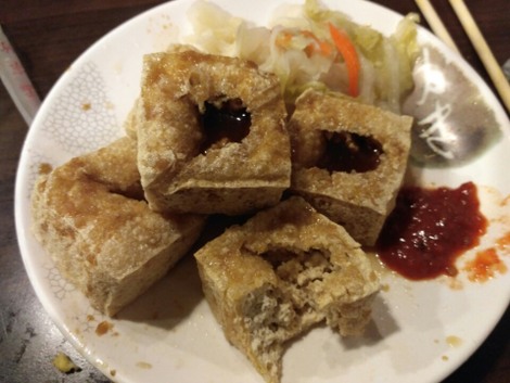 The stinky tofu from He Ji in Taipei. (Photo: M. Paramita Lin)